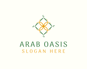 Arabic Floral Moon logo design