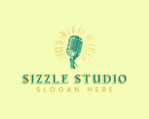 Microphone Studio Recording logo design