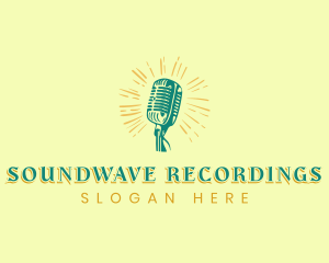 Microphone Studio Recording logo design