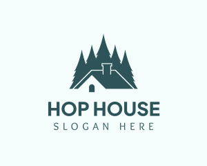 House Roofing Construction logo design