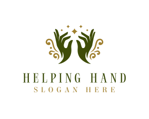 Hand Relaxation Wellness logo design