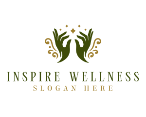 Hand Relaxation Wellness logo design