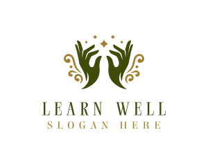 Hand Relaxation Wellness logo design