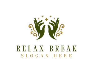 Hand Relaxation Wellness logo design