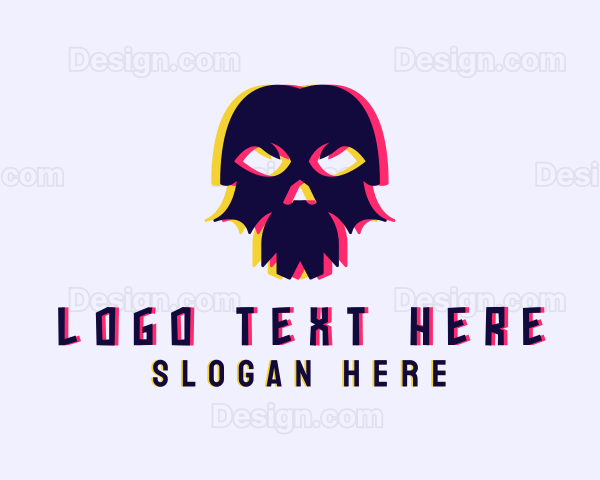 Anaglyph Gaming Skull Logo