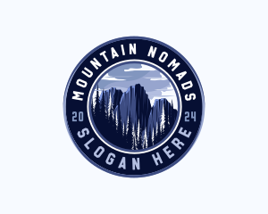 Mountain Campsite Adventure logo design