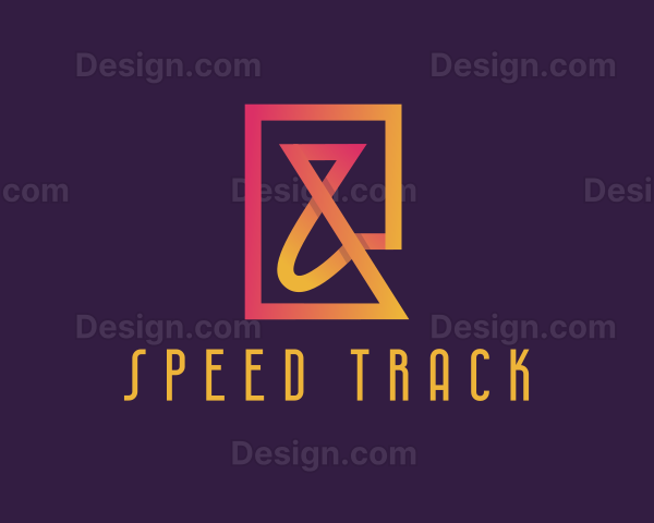 Gradient Ampersand Typography Logo