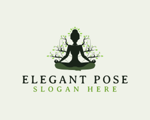 Tree Meditation Yoga logo design