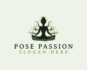 Tree Meditation Yoga logo design