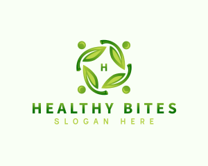 Community Healthy Leaf logo design