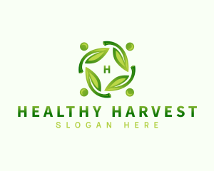 Community Healthy Leaf logo design