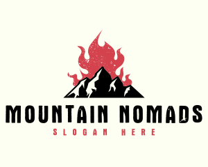 Fire Mountain Adventure  logo design