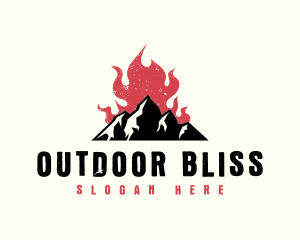 Fire Mountain Adventure  logo design