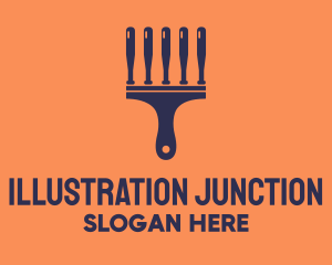 Baseball Paint Brush  logo