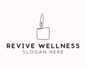 Wellness Candle Decor logo design