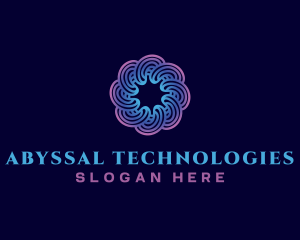 Spiral Swirl Technology logo design