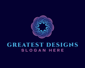 Spiral Swirl Technology logo design