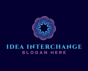 Spiral Swirl Technology logo design