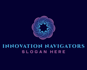 Spiral Swirl Technology logo design