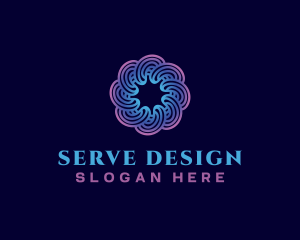 Spiral Swirl Technology logo design