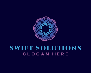 Spiral Swirl Technology logo design