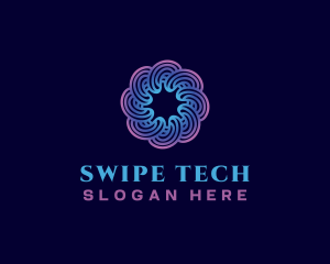 Spiral Swirl Technology logo design