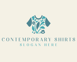 Flower Shirt Laundry Wash logo design