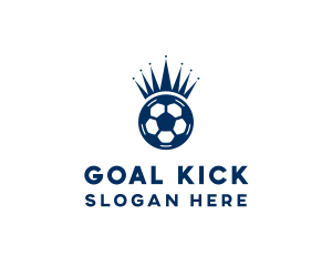 Soccer Ball King Crown  logo