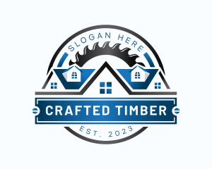 House Sawmill Carpentry logo design