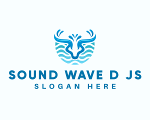 Wave Water Buffalo logo design