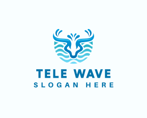 Wave Water Buffalo logo design