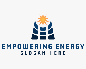 Solar Panel Device logo design