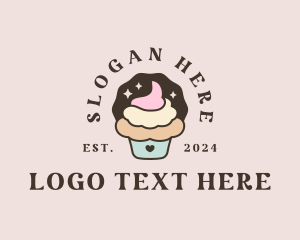 Cute Icing Cupcake logo