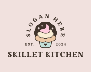 Icing Cupcake Dessert logo design