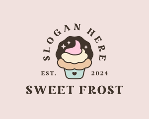 Cute Icing Cupcake logo