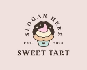 Icing Cupcake Dessert logo design