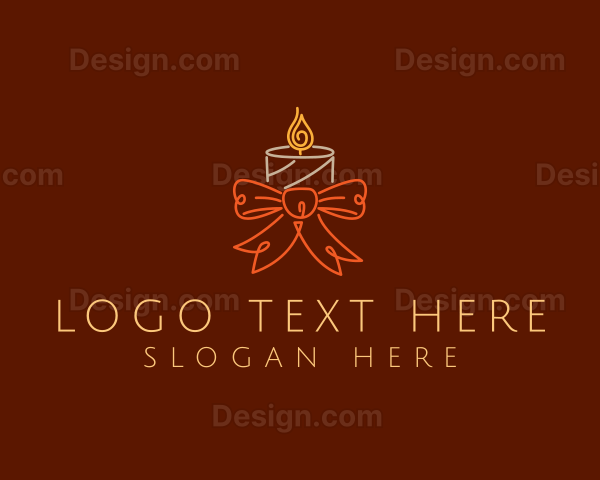 Festive Ribbon Candle Logo