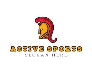 Spartan Helmet Snake logo