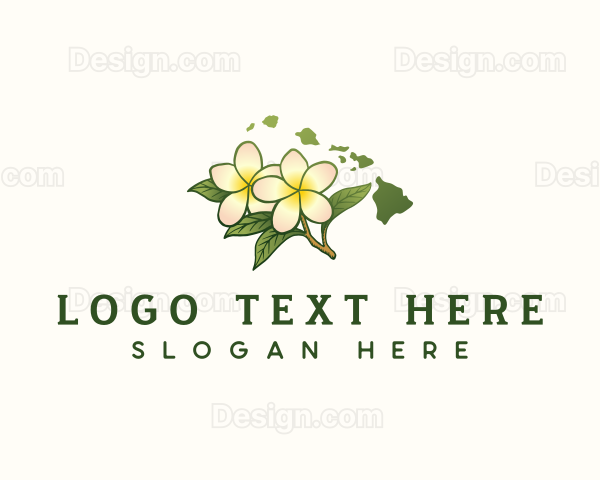 Hawaii Plumeria Flower Logo