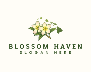 Hawaii Plumeria Flower logo design