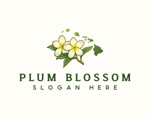 Hawaii Plumeria Flower logo design