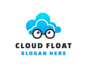 Eyeglasses Cloud Software logo design