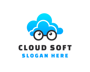 Eyeglasses Cloud Software logo design