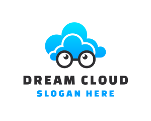 Eyeglasses Cloud Software logo design