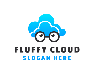 Eyeglasses Cloud Software logo design