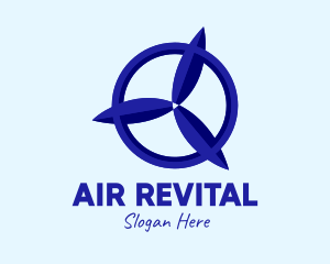 Blue Air Propeller logo design