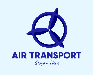 Blue Air Propeller logo design