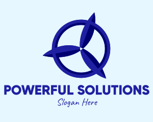 Blue Air Propeller logo design