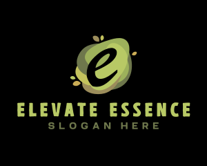 Green Natural Letter E Logo