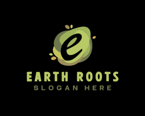 Green Natural Letter E logo design